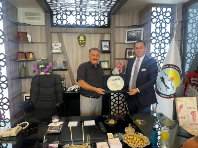 KARBİAD yönetiminden Karapınar Esnaf ve Sanatkarlar Kredi ve Kefalet Koop. Başkanı Abdullah Şenyurt ziyareti